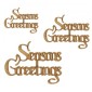 Seasons Greetings - Wood Words in Christmas Card Font
