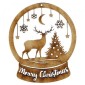 Reindeer & Christmas Tree - MDF Snow Globe Wood Shape