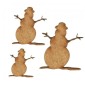 Snowman with Twiggy Arms - MDF Wood Shape