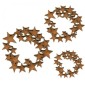 Mini Star Wreath MDF Wood Shape