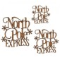 North Pole Express - Decorative MDF Wood Words