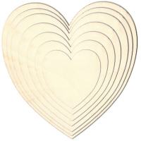 Birch Plywood Heart & Star Plaques