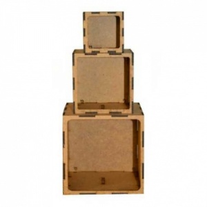 Artist Trading Block Stack Kit - Set of 3 Square Aperture Cubes
