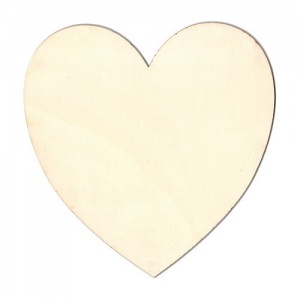 Standard Heart Birch Ply Wood Plaque