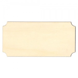 Notched Rectangle Birch Ply Wood Plaque