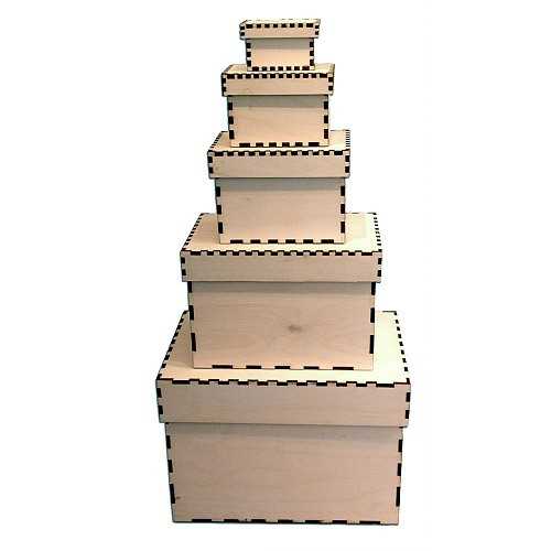 Birch Plywood and MDF Rectangle Box Stack Kits