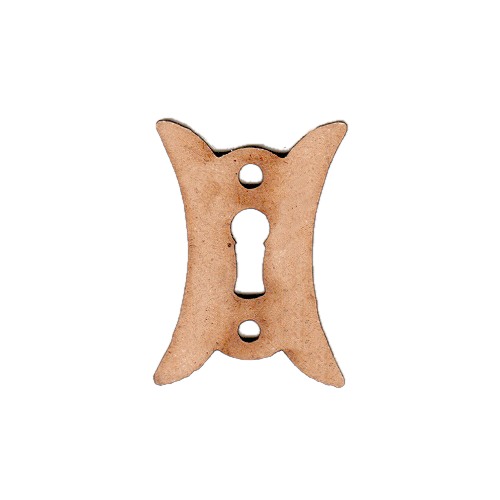 Curve shaped Keyhole Escutcheon Wood Shapes for art and crafts