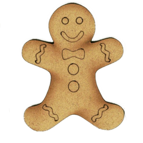 Iced Gingerbread Man Style 1 MDF Wood Shape