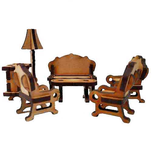 Country Cottage Lounge Suite Mini Furniture Kit