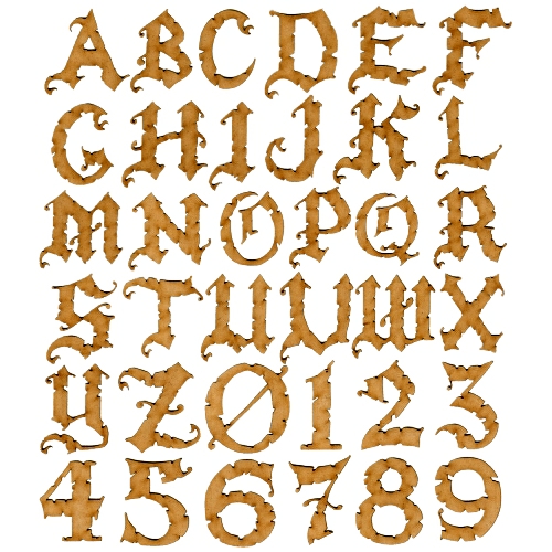 Rapscallion Font Single MDF Letters and Numbers