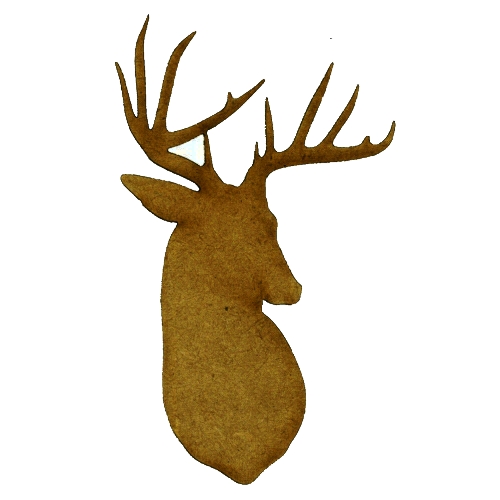 Craft Blanks Silhouette 3mm Mdf Laser Cut Stags Head Set Of 5 