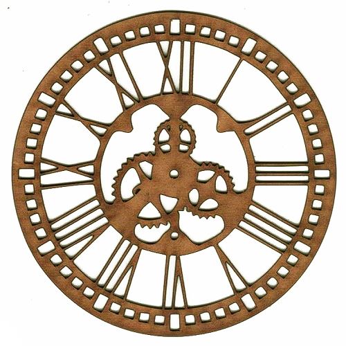 Steampunk Clock Face MDF Wood Shape