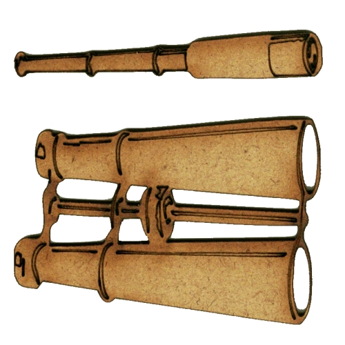 Telescope & Binoculars Set MDF Wood Shape