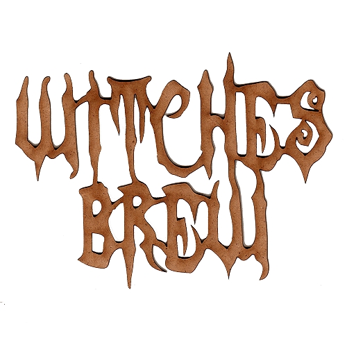 Witches Brew, laser cut wood words for altered art and crafts