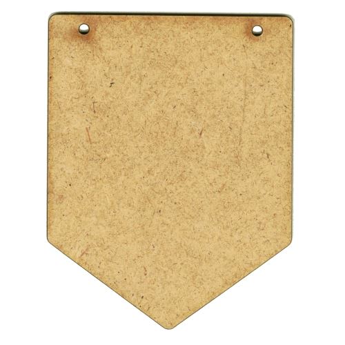 MDF wooden bunting flags and triangles 3mm MDF craft board for signs and plaques 