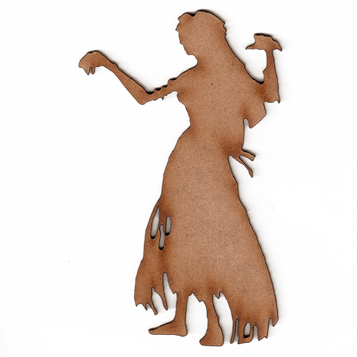 Zombie Wood Shape style 5 for altered art and craft projects