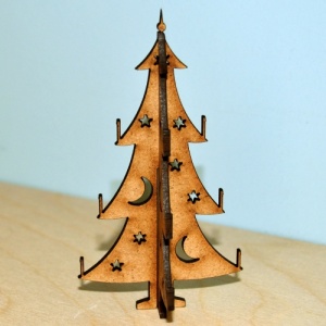 3D Christmas Tree MDF Wood Kit - Style 1