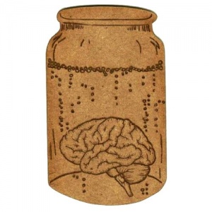 Apothecary Jar with Brain - MDF Wood Shape