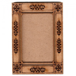 Plain ATC Wood Blank with Fancy Cut Out Frame