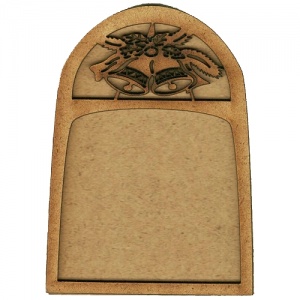 Shaped ATC Wood Blank with Festive Bell Frame