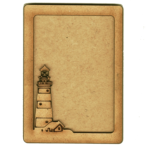 Plain ATC Wood Blank with Lighthouse Frame