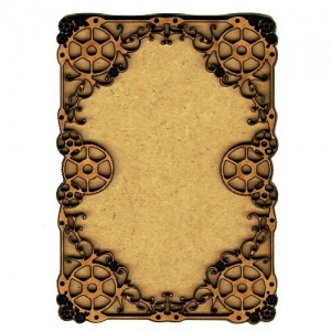 Plain ATC Wood Blank with Cogs & Flourishes Frame