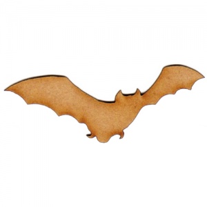 Flying Bat Silhouette - MDF Wood Shape Style 2