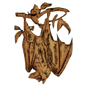 Hanging Fruit Bat Bat  - MDF Wood Shape Style 5