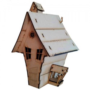 Wonky Haunted House - MDF Wood Kit