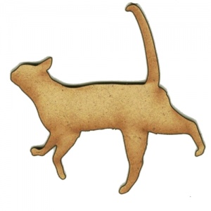 Chilled Out Cat Silhouette - MDF Wood Shape