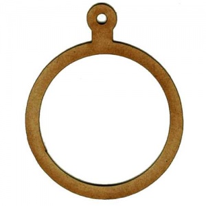 Plain Round Bauble Frame - MDF Wood Shape