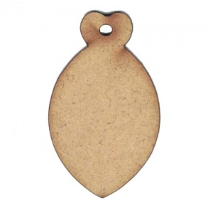 Plain Teardrop Christmas Bauble - MDF Wood Shape