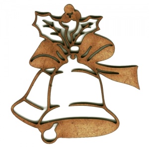 Christmas Bell MDF Wood Shape - Style 1