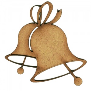 Christmas Bell MDF Wood Shape - Style 4