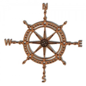 Ships Wheel Compass - MDF Wood Shape