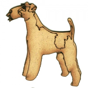 Wire Haired Fox Terrier - MDF Wood Dog Shape