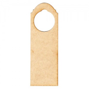 Shaped Rectangle MDF Wood Door Hanger - Style 03