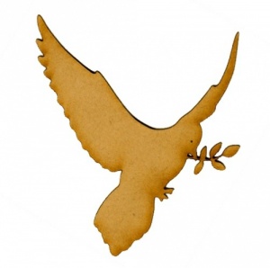 Dove of Peace MDF Wood Bird Shape