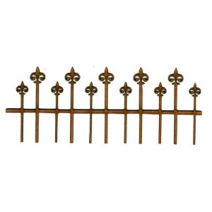 Fleur De Lis Wrought Iron Style Fence Panel - MDF Wood Shape