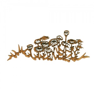 Wild Flower Patch Border MDF Wood Shape