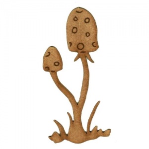 Duo of Spotted Toadstools  - MDF Wood Shape