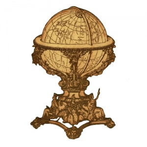 Ornate Navigation Globe - MDF Wood Shape