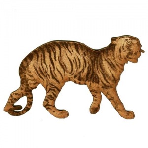 Snarling Tiger - MDF Wood Shape