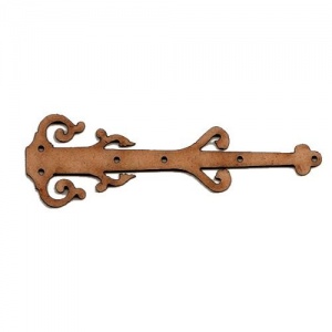 Ornate Scroll Decorative Hinge MDF Wood Shape