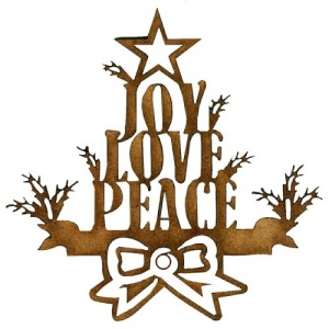 Joy, Love, Peace - Decorative MDF Wood Words