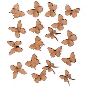 Sheet of Mini MDF Wood Butterflies - Style 4