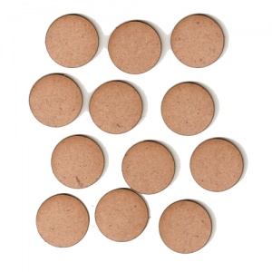Circle Shape - Mini MDF Wood Plaques