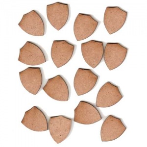 Shields - MDF Mini Wood Shapes