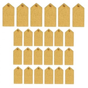 Sheet of Mini MDF Tags - Pointed Top
