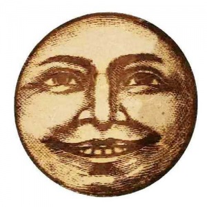 Moon with Smiling Face - MDF Wood Shape